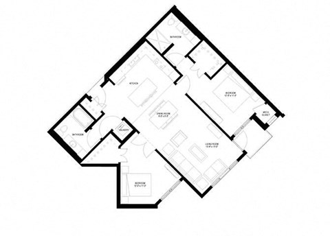 River North_2 Bedroom Floor Plan